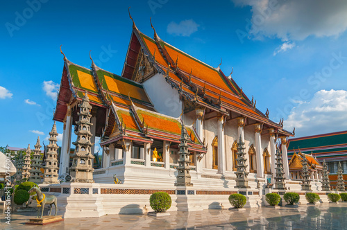 Buddhist temple Wat Suthat, Bangkok, Thailand.