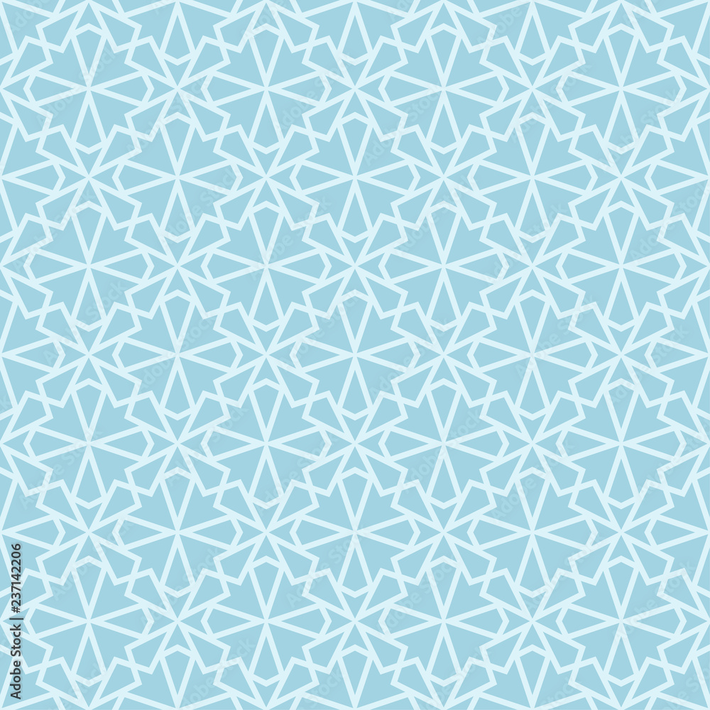 Light blue geometric ornament. Seamless pattern Light blue geometric ornament. Seamless pattern