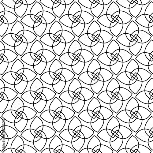 Black and white geometric seamless design