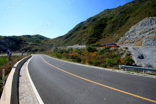 Winding mountain roads