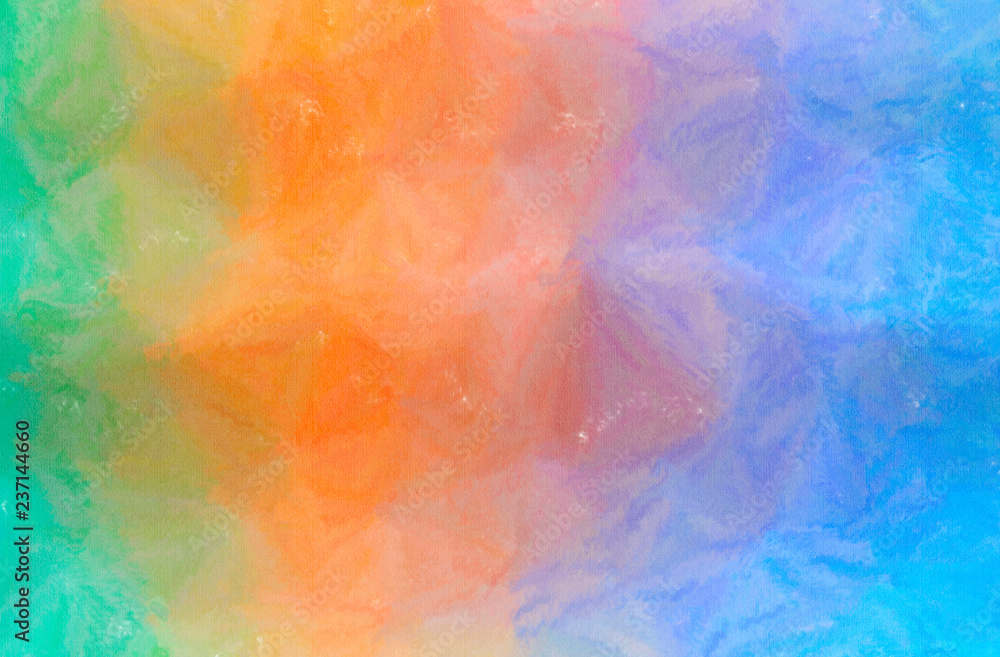 Illustration of abstract Blue, Orange And Green Wax Crayon Horizontal background.