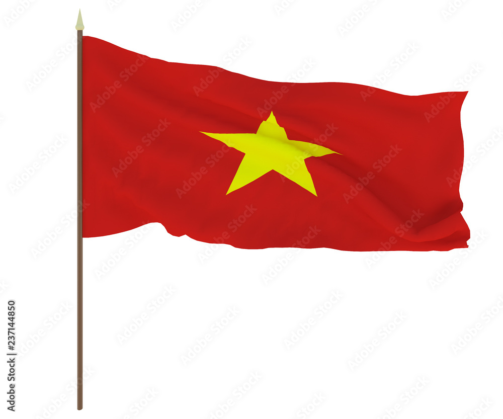 National flag of Vietnam. Background for editors and designers. National holiday National flag of Vietnam. Background for editors and designers. National holiday