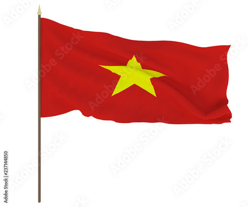 National flag of Vietnam. Background for editors and designers. National holiday
