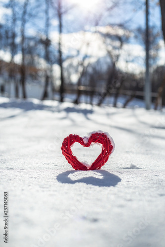 heart in snow