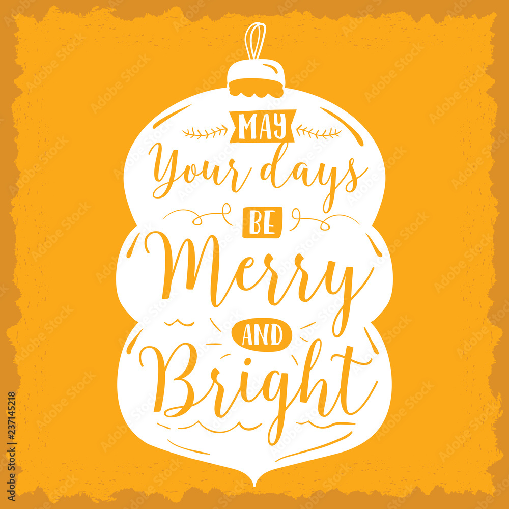 Naklejka premium Merry Christmas typography.