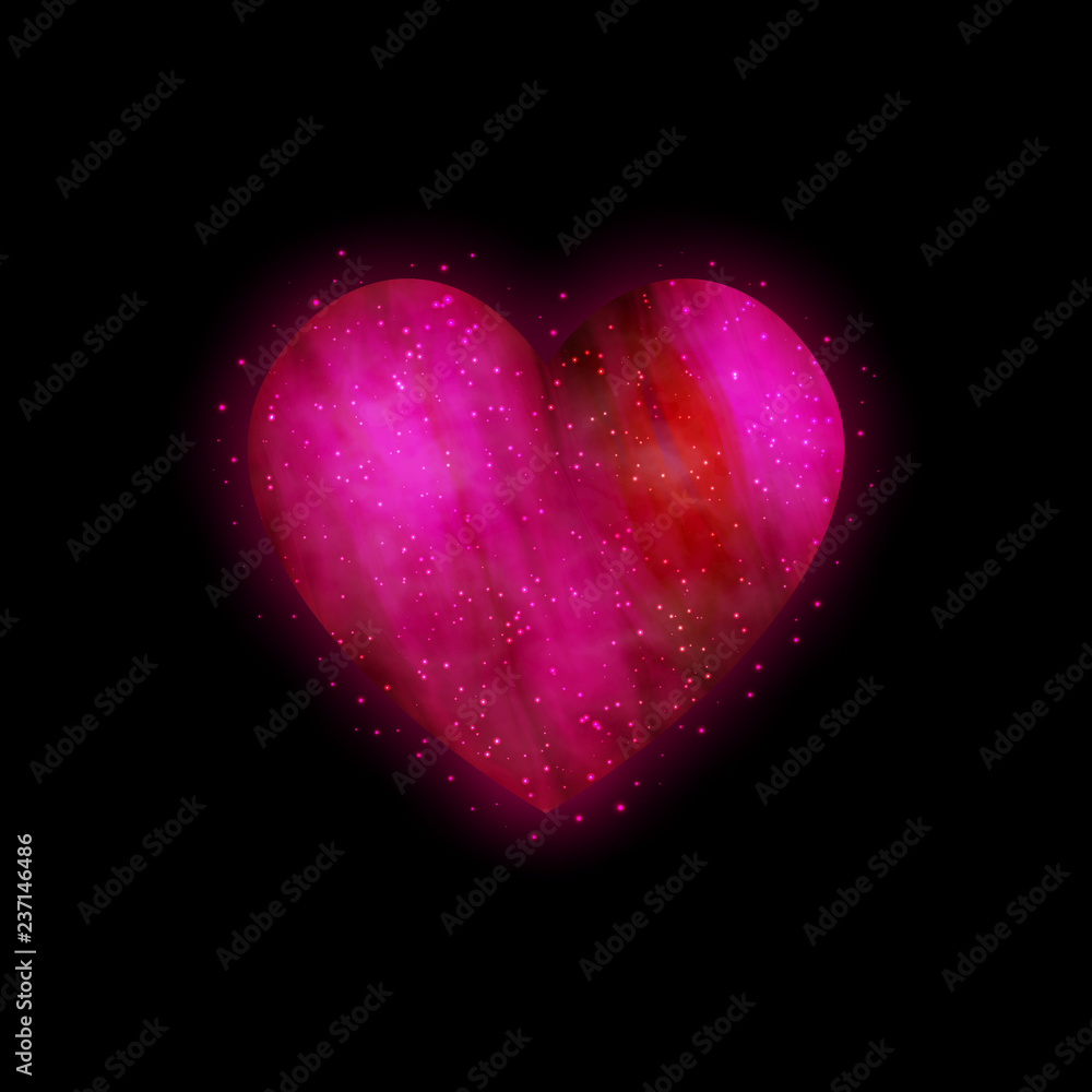 Bright glowing heart Bright glowing heart