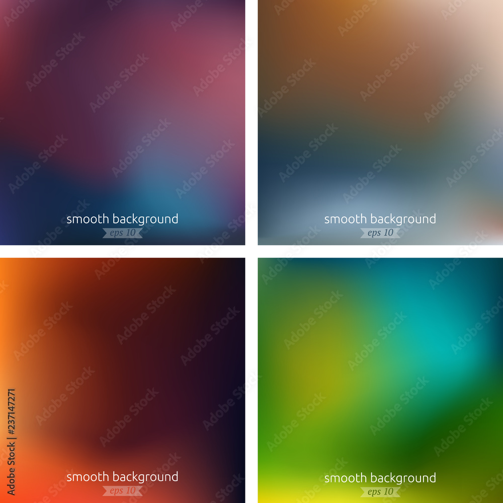 Fototapeta premium Blurred background set. Vector illustration.