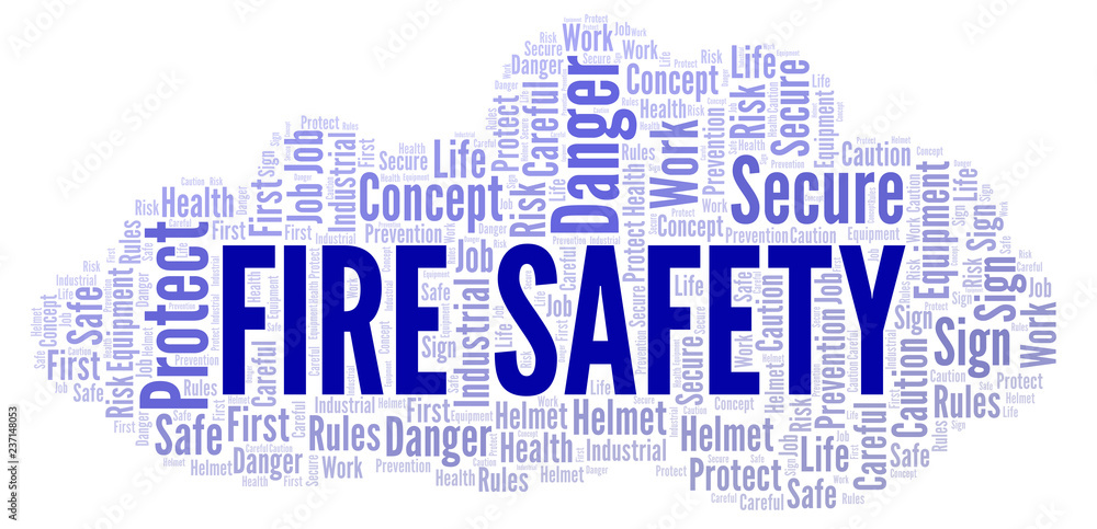 Fototapeta premium Fire Safety word cloud.