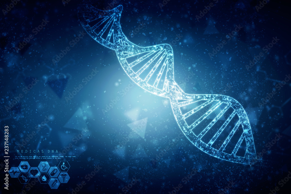 2d render of dna structure, abstract background 2d render of dna structure, abstract background