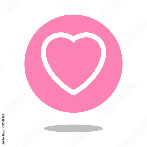 Simple love button. Social media like design vector