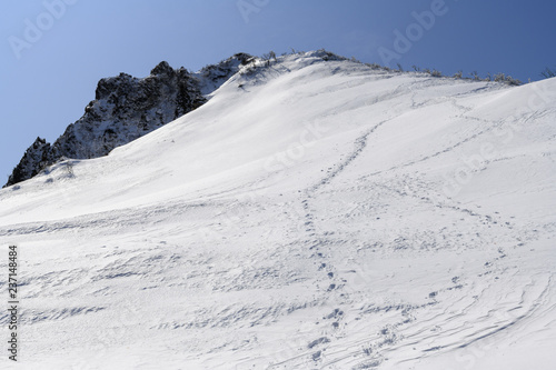 雪面のトレース © backpacker