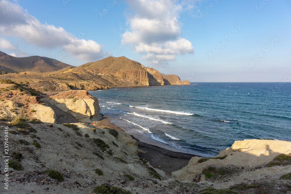 San Pedro beautiful mediterranean beach in Cabo de Gata - Nijar Natural Park, Almeria, Andalusia, southern Spain