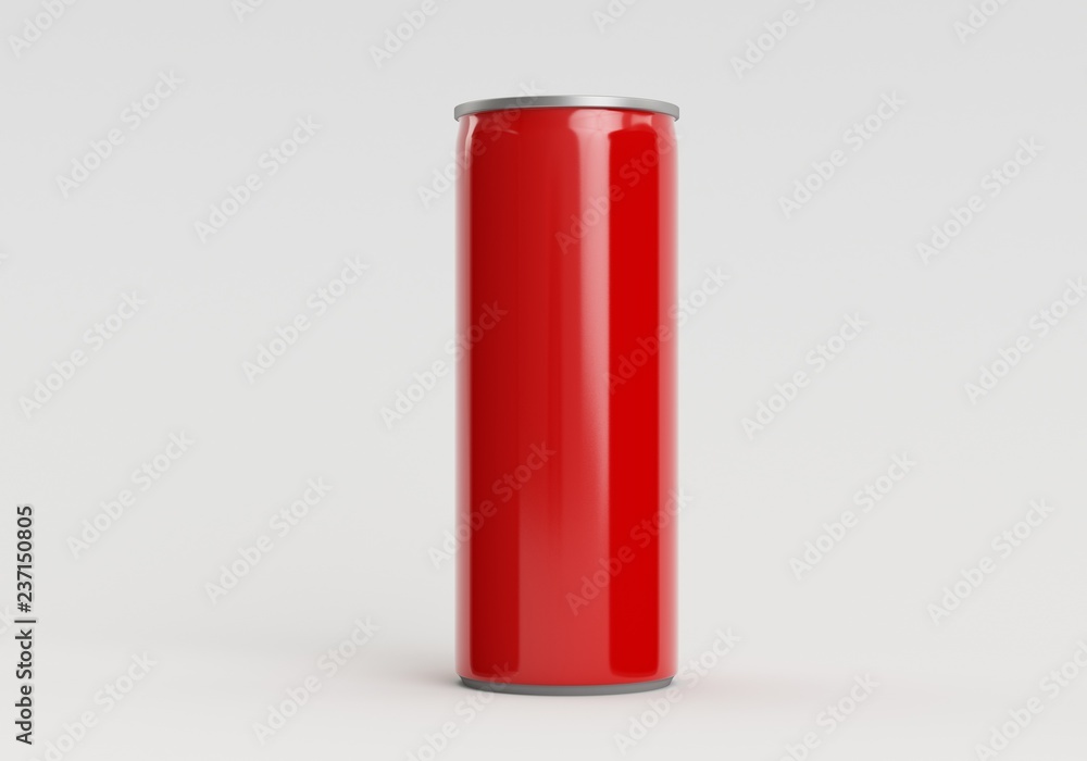 3D Rendered Red 200ml Metal Soda Can 3D Rendered Red 200ml Metal Soda Can