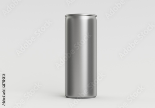 3D Rendered Silver 200ml Metal Soda Can 