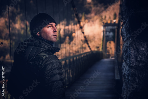 man near a bridge
