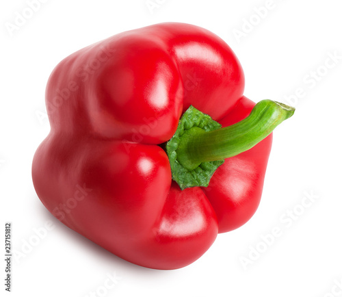 Red bell pepper isolated