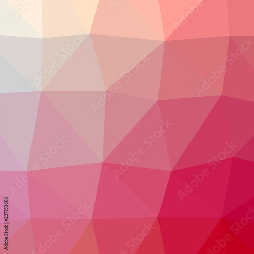 Illustration of abstract low poly red square background.