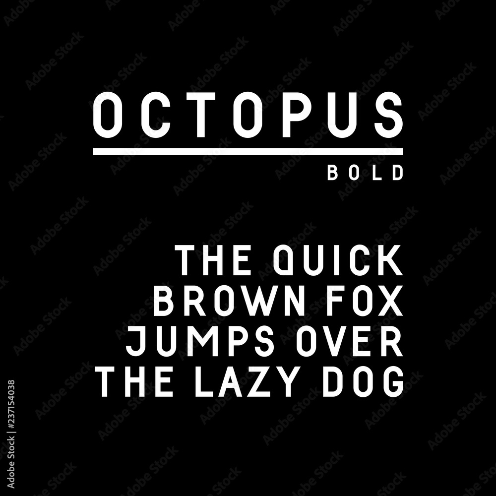 Fototapeta premium Trendy sans serif font in uppercase (bold version)