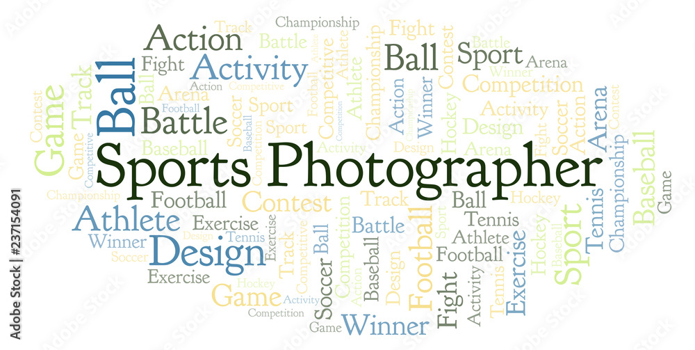 Sports Photographer word cloud.