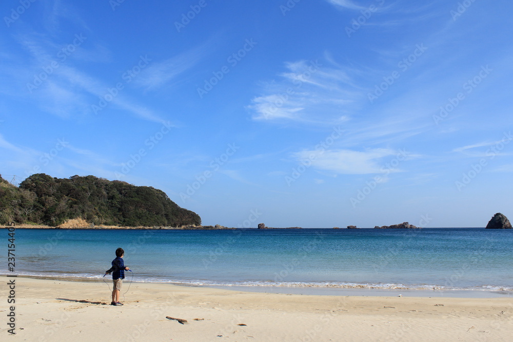 伊豆下田　穏やかな外浦海岸