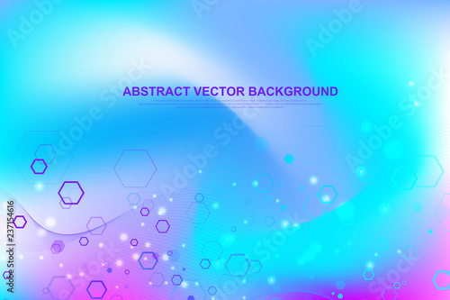 Futuristic abstract vector background blockchain technology. Deep web. Peer to peer network business concept. Global cryptocurrency blockchain vector banner. Waves flow