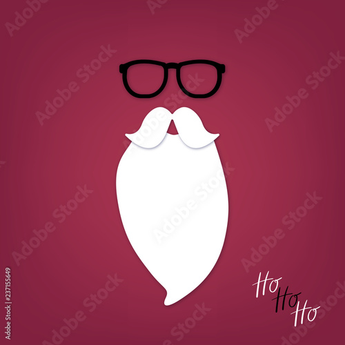 Weihnachtsmann mit Sonnenbrille und langem Bart - Ho Ho Ho