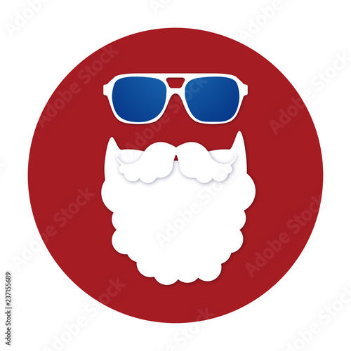 cooler Weihnachtsmann mit Sonnenbrille