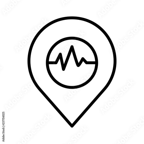 Earthquake vector icon