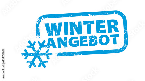Stempel - Winterangebot Schneeflocke blau