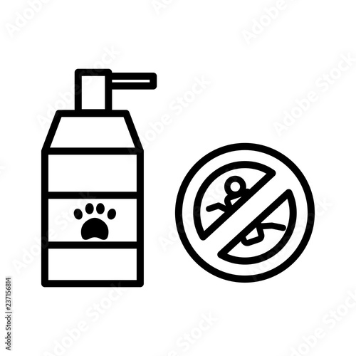 Anti flea vector icon