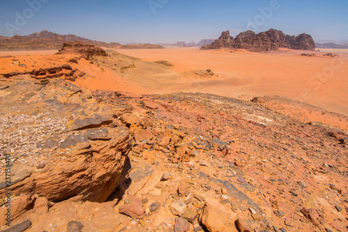 Wallpaper Mural Desert landscape in Southern Jordan, Wadi Rum, Jordan, Middle East. Torontodigital.ca