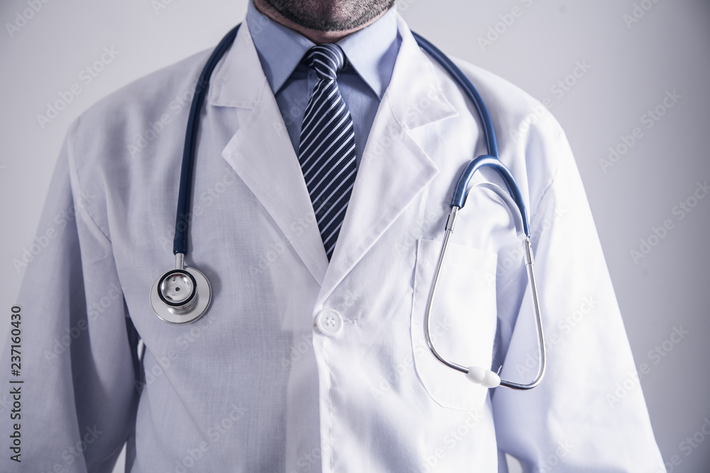 Doctor with stethoscope. Medicine and healthcare concept Doctor with stethoscope. Medicine and healthcare concept