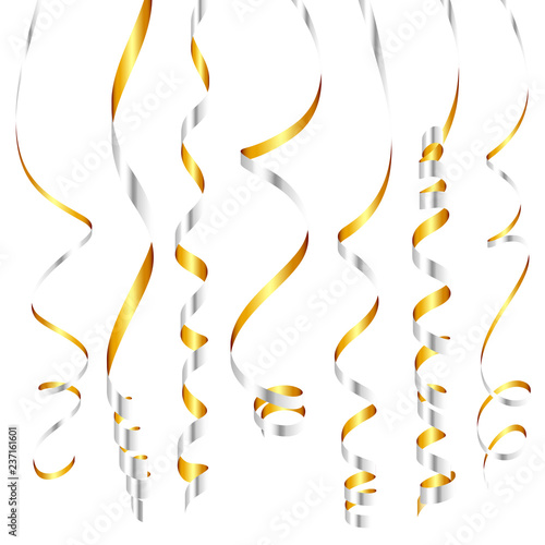 7 Streamers Silver/Gold