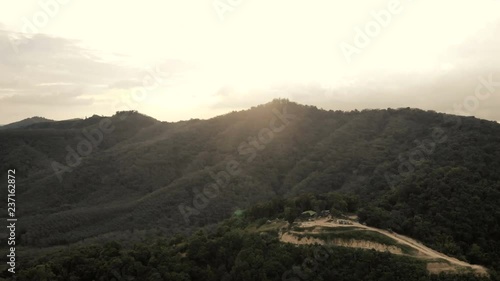 sunset mountain on Samednangshe, Pangnga province, Thailand photo