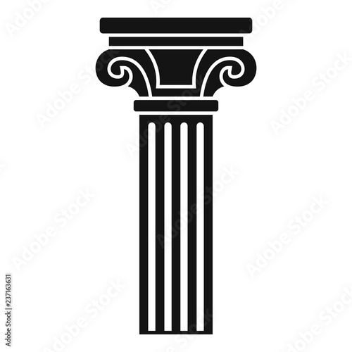 Column icon. Simple illustration of column vector icon for web design isolated on white background