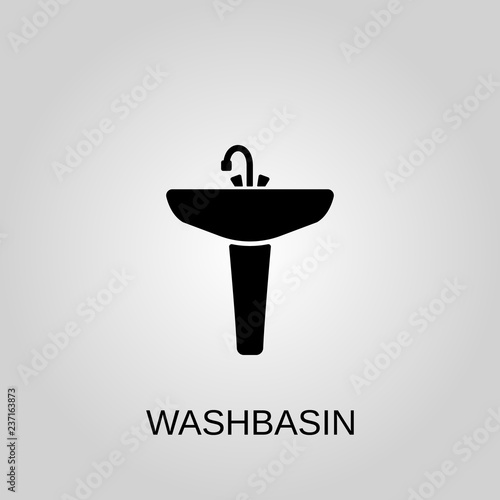 Washbasin icon. Washbasin concept symbol design. Stock - Vector illustration can be used for web.
