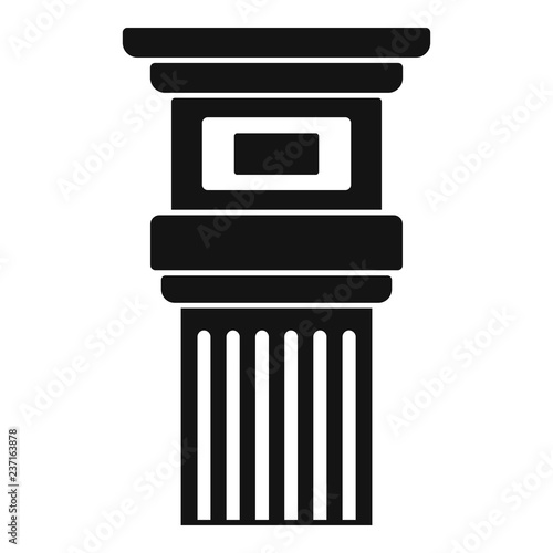 Roman column icon. Simple illustration of roman column vector icon for web design isolated on white background