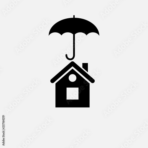 Protection and home insurance icon. Protection and home insurance concept symbol design. Stock - Vector illustration can be used for web.