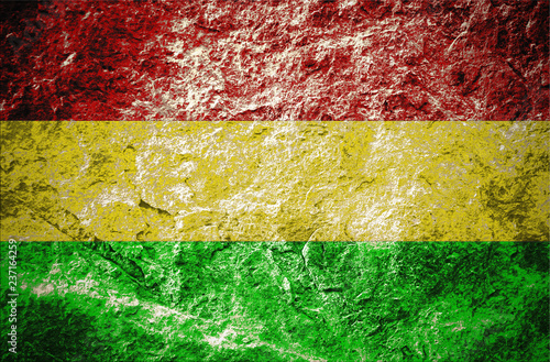 red, yellow, green, reggae's color  style on stone background