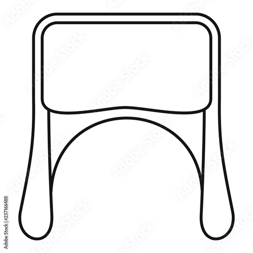 Flaps winter hat icon. Outline flaps winter hat vector icon for web design isolated on white background