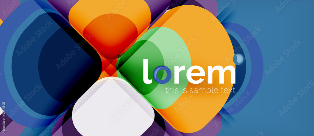 Round triangles geometric shapes composition Round triangles geometric shapes composition