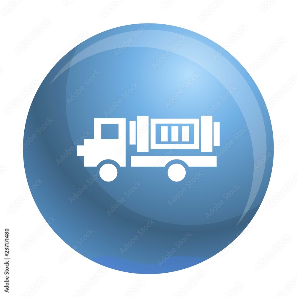 Eco truck icon. Simple illustration of eco truck vector icon for web design isolated on white background Eco truck icon. Simple illustration of eco truck vector icon for web design isolated on white background