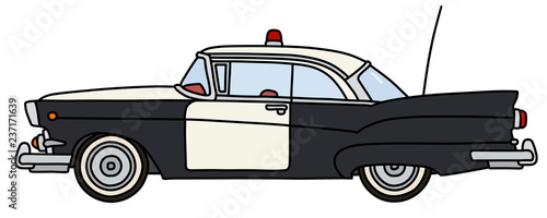 The old american police car