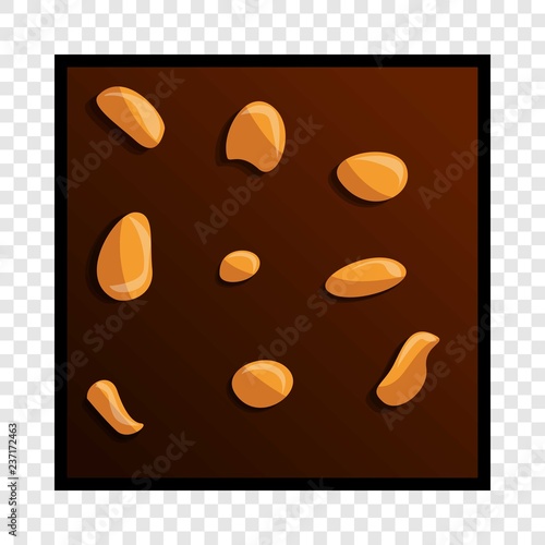 Chocolate cookies icon. Cartoon of chocolate cookies vector icon for web design  
