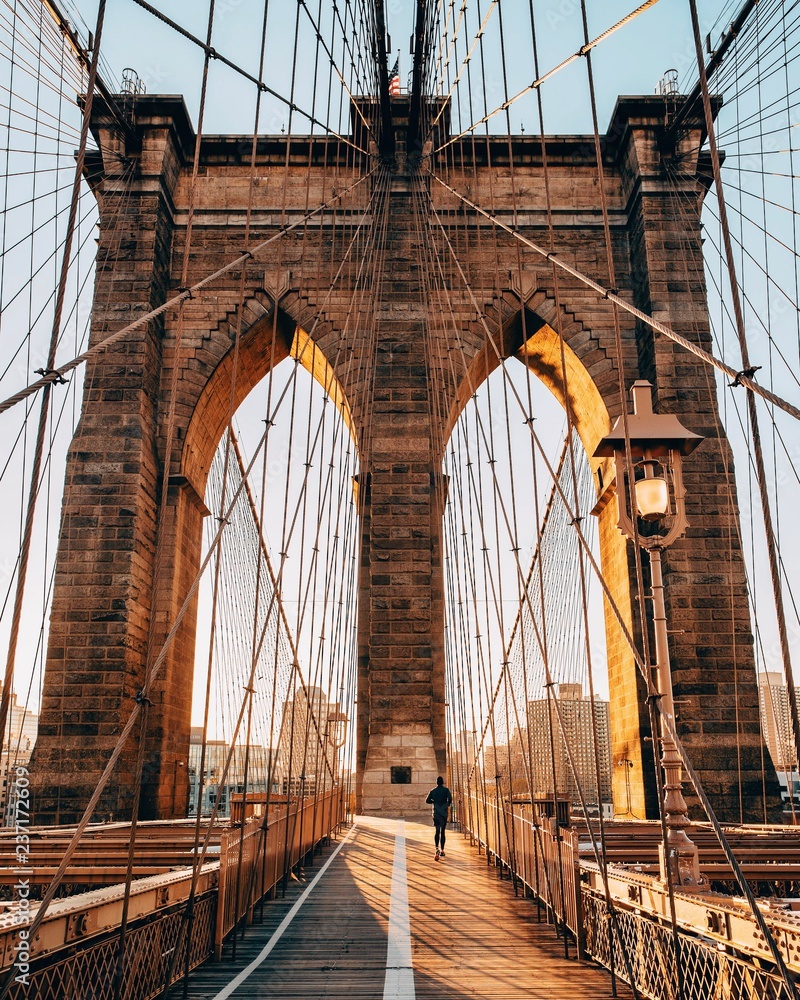 Fototapeta premium Wschód słońca Most Brookliński