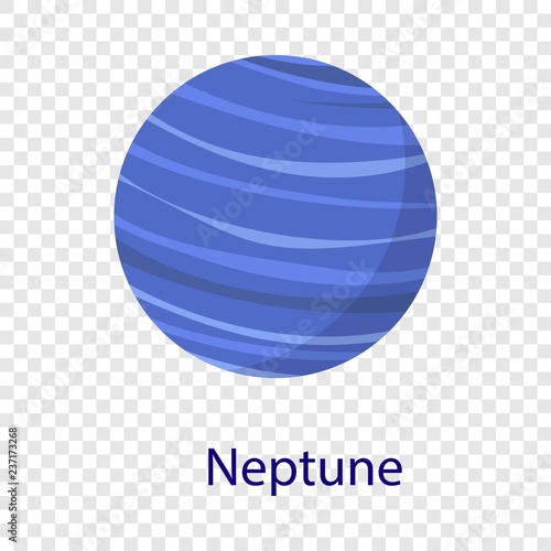 Neptune planet icon. Flat illustration of neptune planet vector icon  