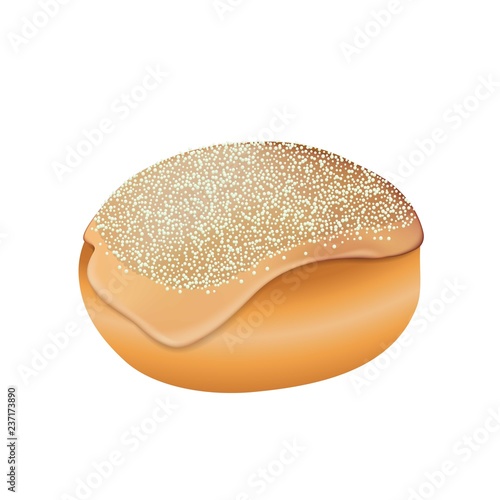 Jewish bakery icon. Realistic illustration of jewish bakery vector icon for web design isolated on white background