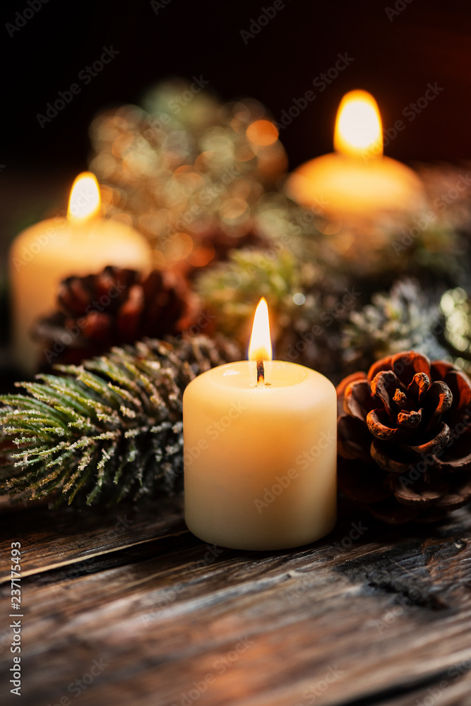 Christmas decoration with candles Christmas decoration with candles