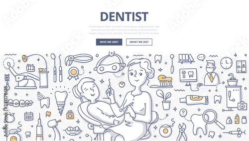 Dentist Doodle Concept