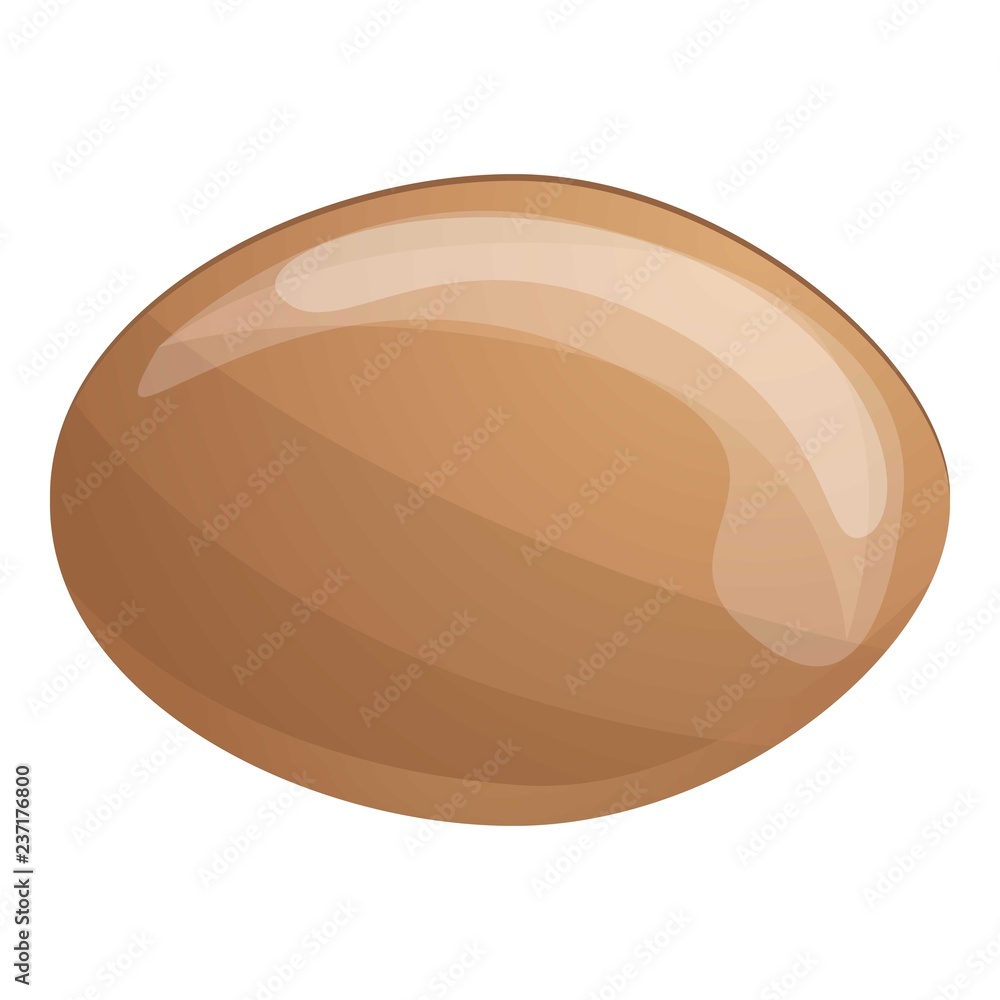 Obraz premium Organic soy bean icon. Cartoon of organic soy bean vector icon for web design isolated on white background